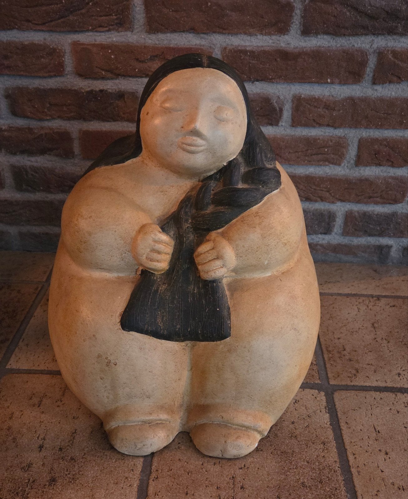 Botero-stijl, Ophalen, 20 - 50 cm, Steen of Keramiek, Beeld