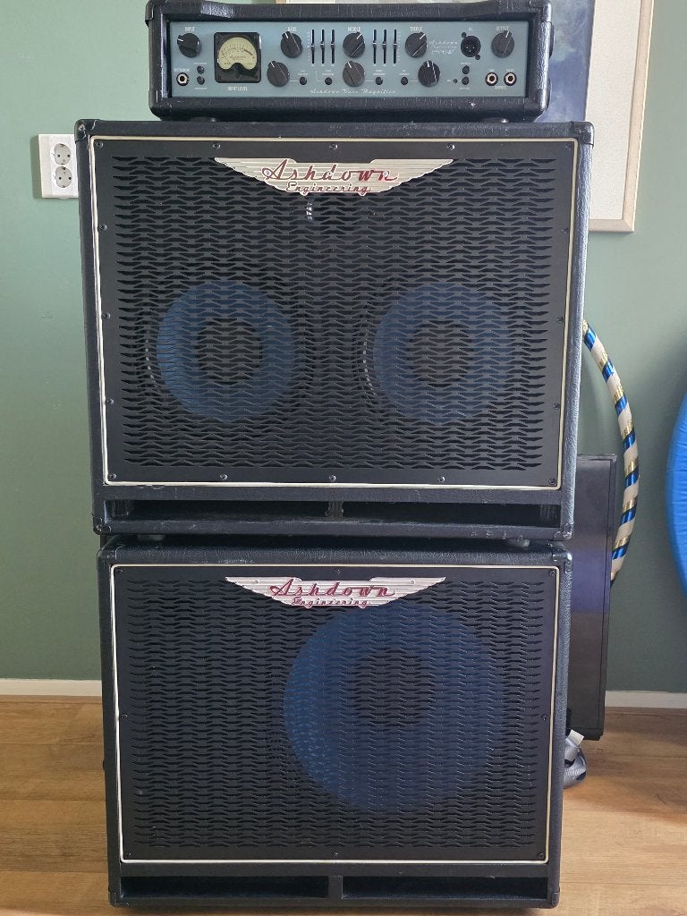 Ashdown bass stack met EVO IV 600W top en 2x10 / 1x15 cabs, Ophalen, Gebruikt, Basgitaar, 100 watt of meer
