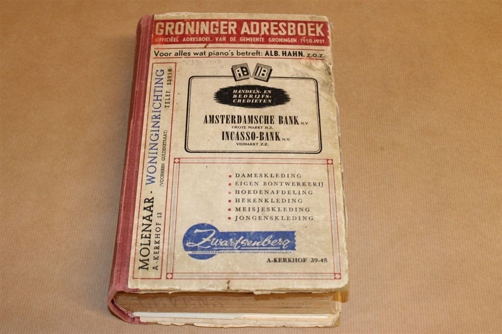 Groninger Adresboek 1950-1951, Boeken, Ophalen of Verzenden, Gelezen