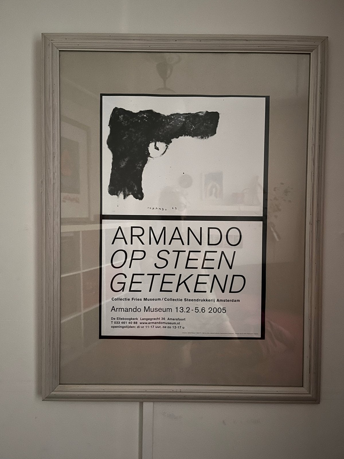 Armando op Steen Getekend - Tentoonstellingsposter, Ophalen, Gebruikt, Oorspronkelijke maker, Foto of Poster