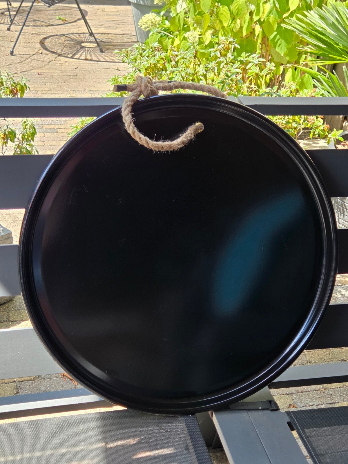 Mooi rond zwart magneetbord 60 cm, Ophalen, Gebruikt, Magneetbord
