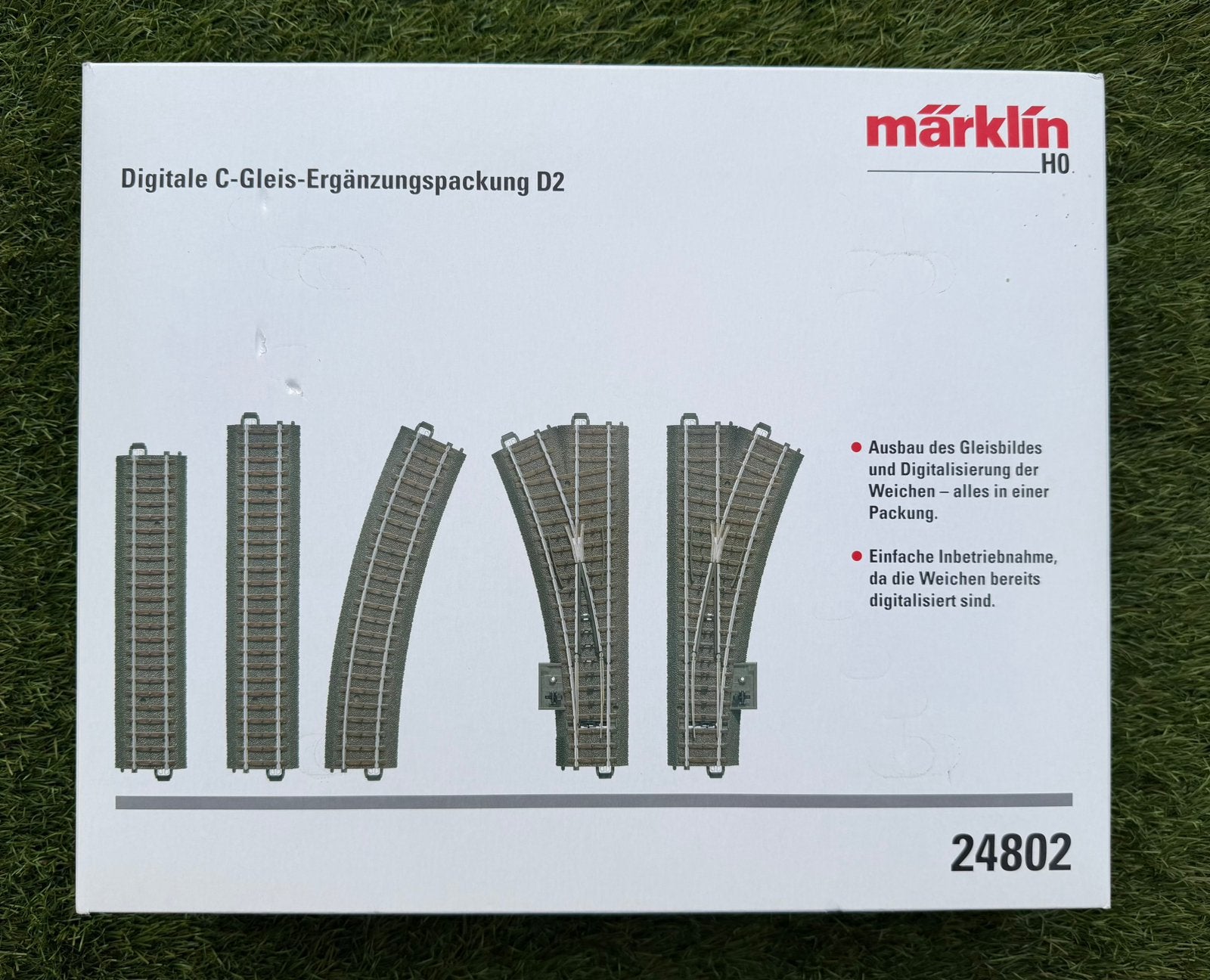 Märklin HO 24802 C-rails uitbreiding D2, Wisselstroom, Rails, Ophalen of Verzenden, Zo goed als nieuw