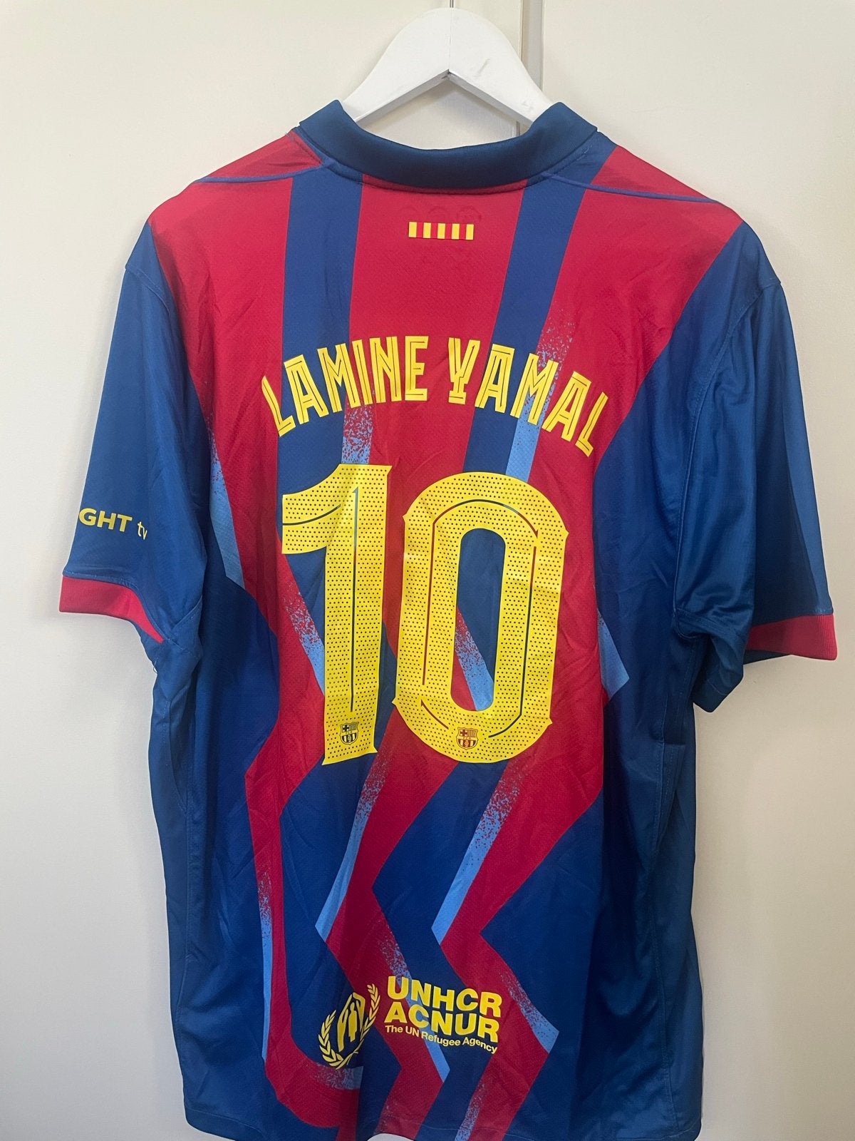 FC Barcelona Lamine Yamal & Argentinië Messi voetbalshirts, Maat M, Ophalen of Verzenden, Zo goed als nieuw, Shirt