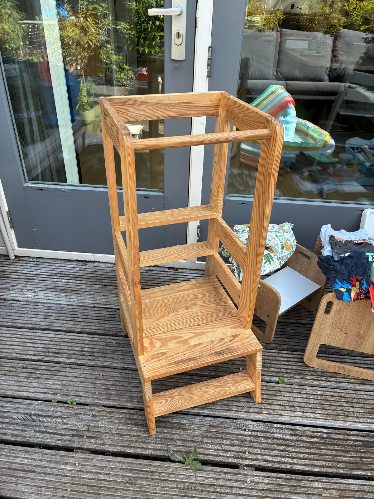Houten leertoren / keukenhulp voor kinderen, Kinderen en Baby's, Kinderstoelen, Ophalen, Gebruikt, Overige typen