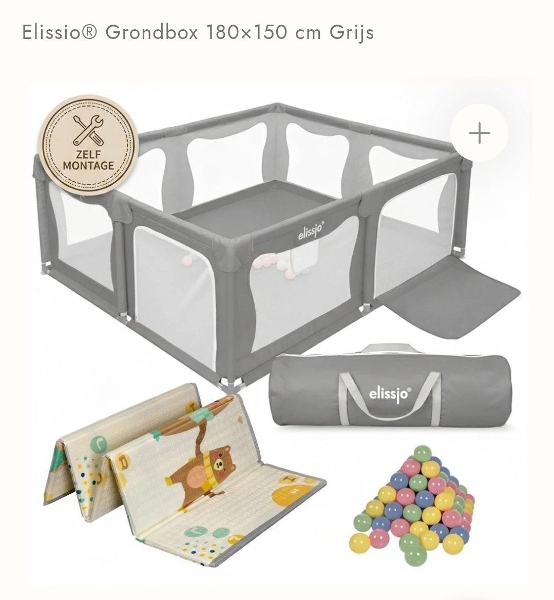 Grondbox.150x 180 merk ellisio, Kinderen en Baby's, Ophalen of Verzenden, Zo goed als nieuw