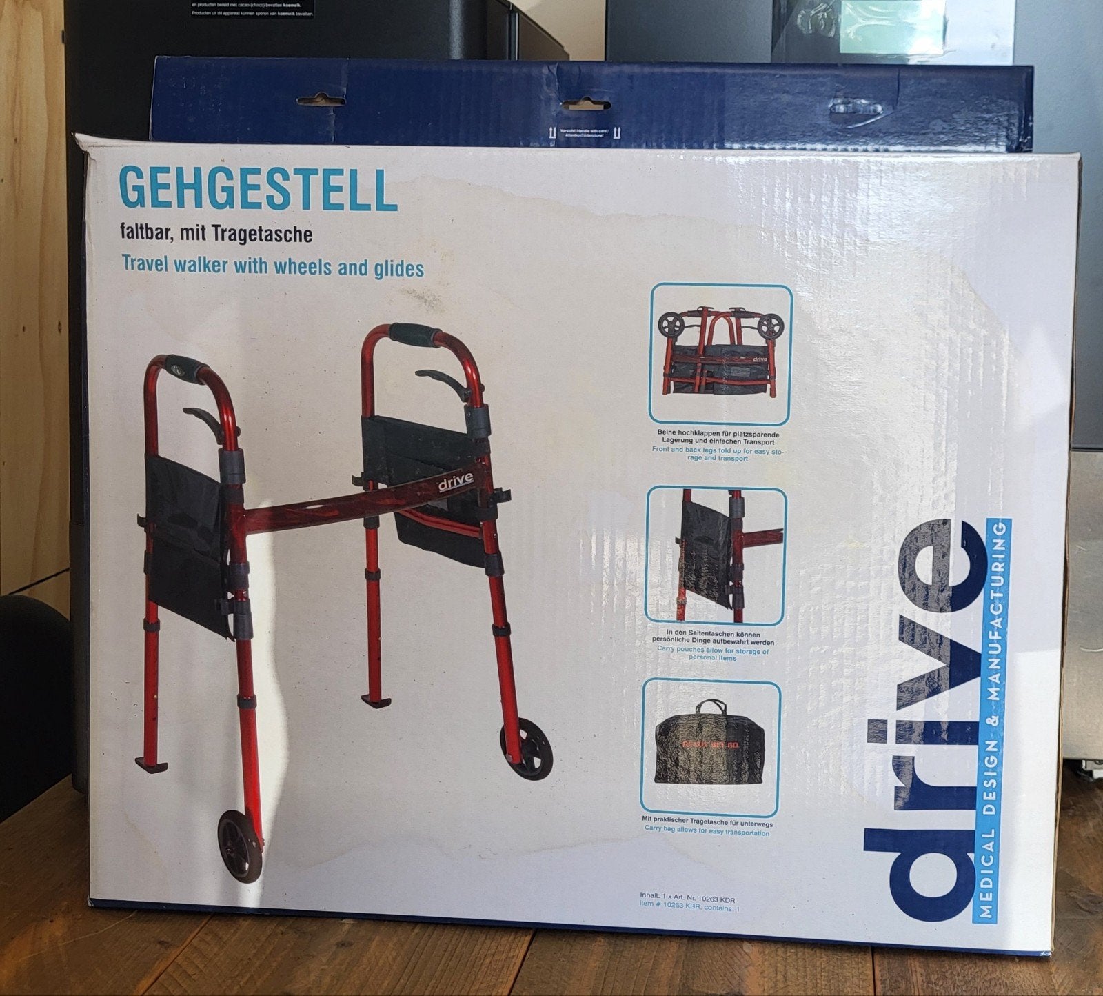 DRIVE Travel walker rollator voor binnengebruik - Nieuw, Drive, Nieuw, Ophalen of Verzenden, Opvouwbaar