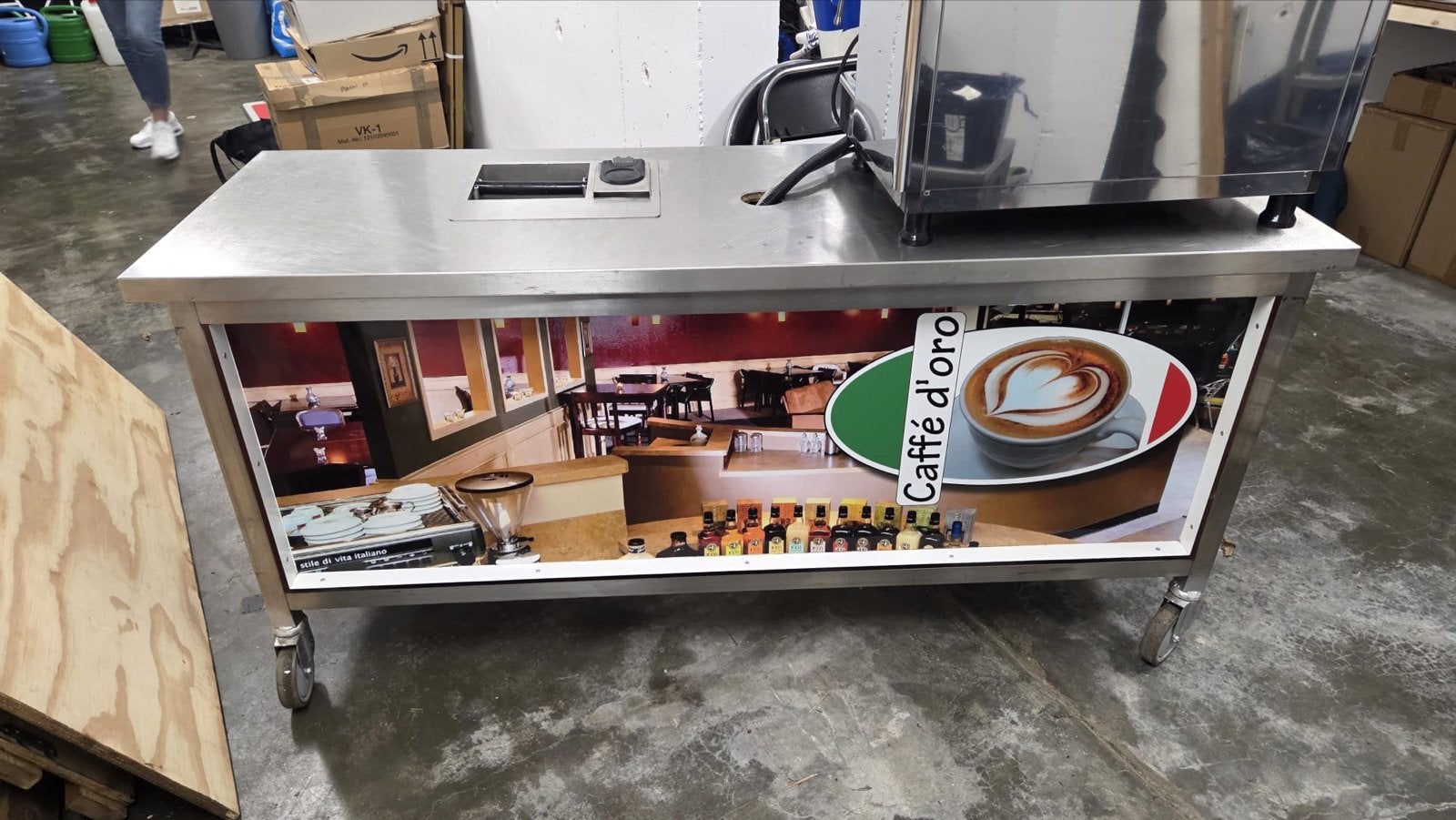 Mobiele Koffiebar met Klopbak - Ideaal voor Horeca, Ophalen, Gebruikt, Koffie en Espresso