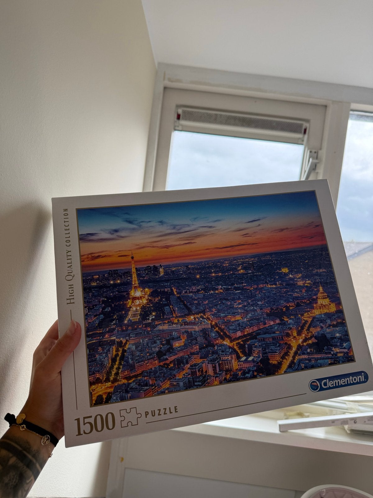 Clementoni Legpuzzel Parijs Eiffeltoren 1500 stukjes, Ophalen of Verzenden, 500 t/m 1500 stukjes, Zo goed als nieuw, Legpuzzel