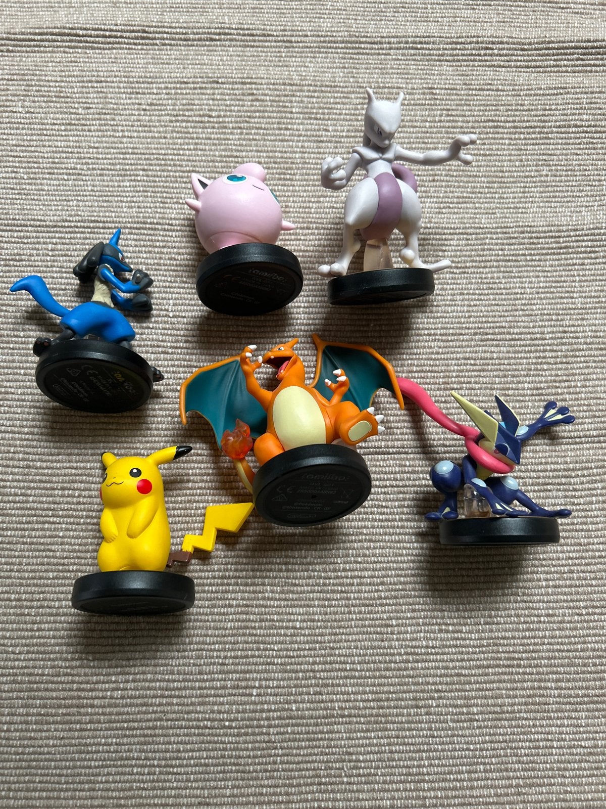 Amiibo Pokémon set van 6: Pikachu, Charizard, Mewtwo, etc., Ophalen of Verzenden, Gebruikt