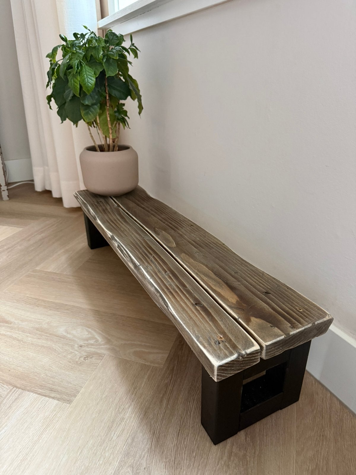 Nieuw vensterbank bankje van sloophout. 80x20x18, Ophalen of Verzenden, Nieuw, Hout, Industrieel