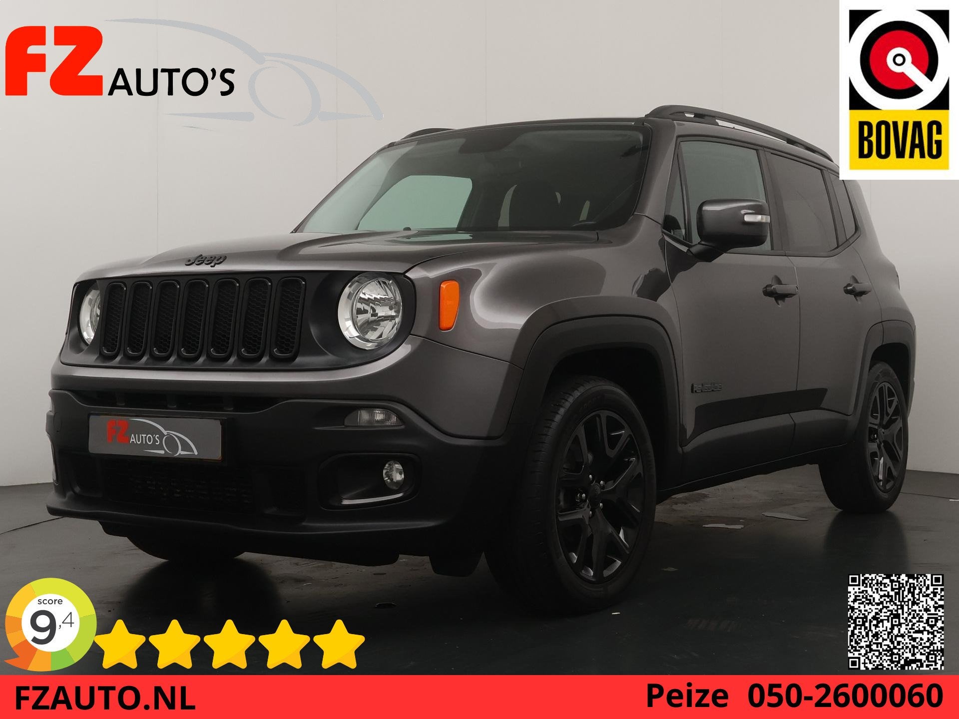 Jeep Renegade 1.4 MultiAir Night Eagle - Navigatie - Cruise, Auto's, Jeep, Stof, Gebruikt, 4 cilinders, 400 kg