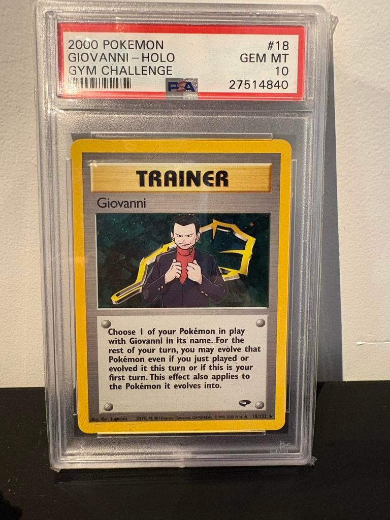 Giovanni HOLO - PSA 10 - Pokemon, Ophalen of Verzenden, Zo goed als nieuw
