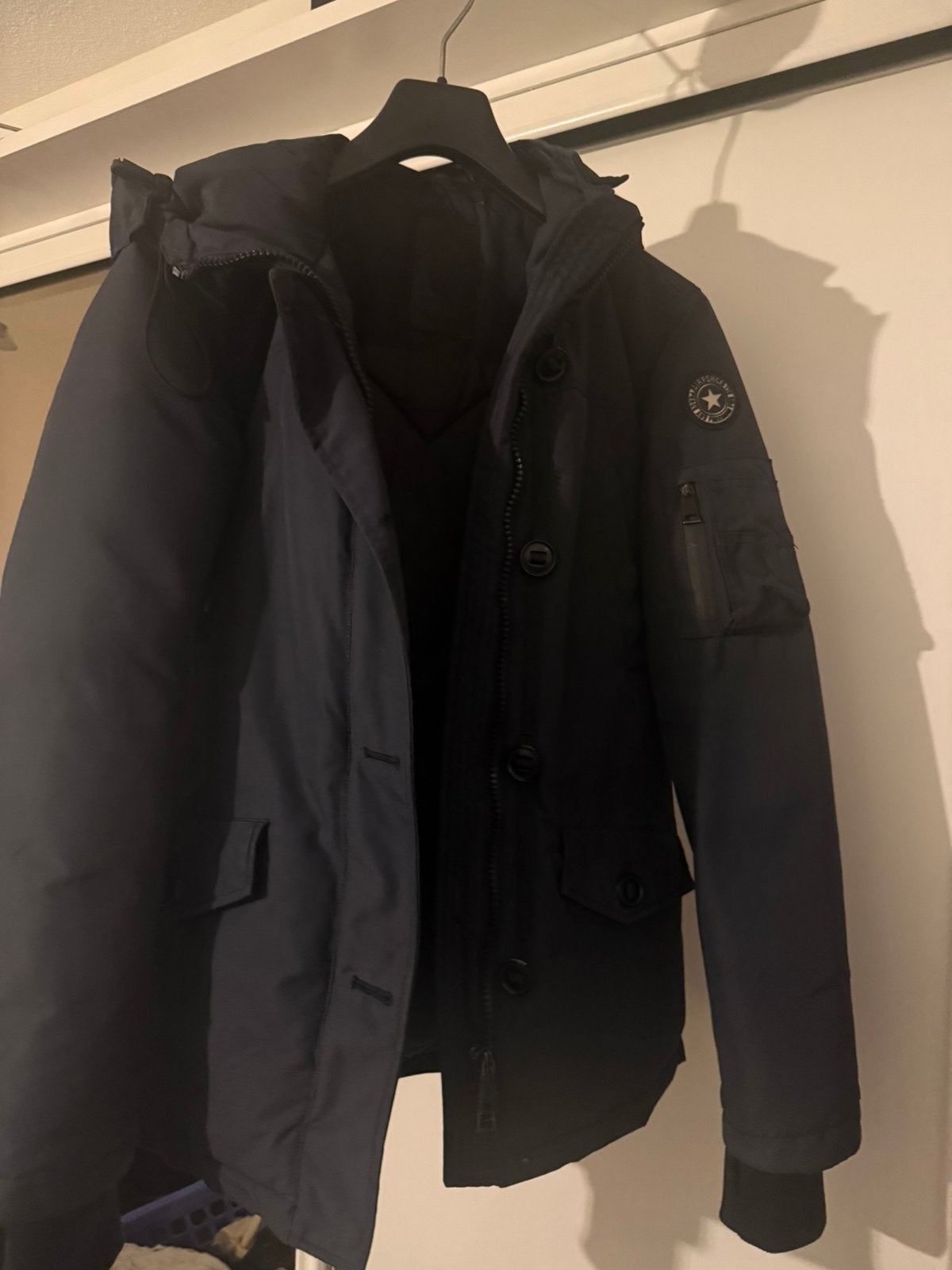 Airforce winterjas dames/ tiener, Ophalen of Verzenden, Gedragen, Maat 46 (S) of kleiner, Blauw