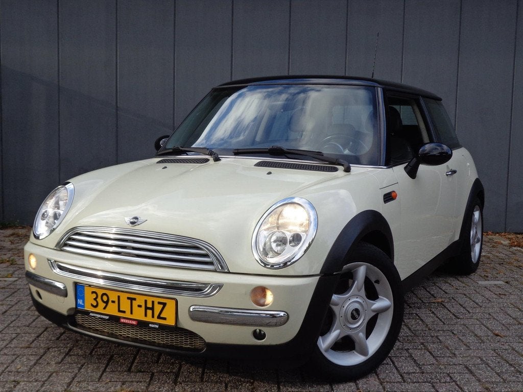 Mini Mini 1.6i 16V Cooper Opend Panoramadak 1Eig,Vol.Onderho, Voorwielaandrijving, 15 km/l, Gebruikt, Zwart