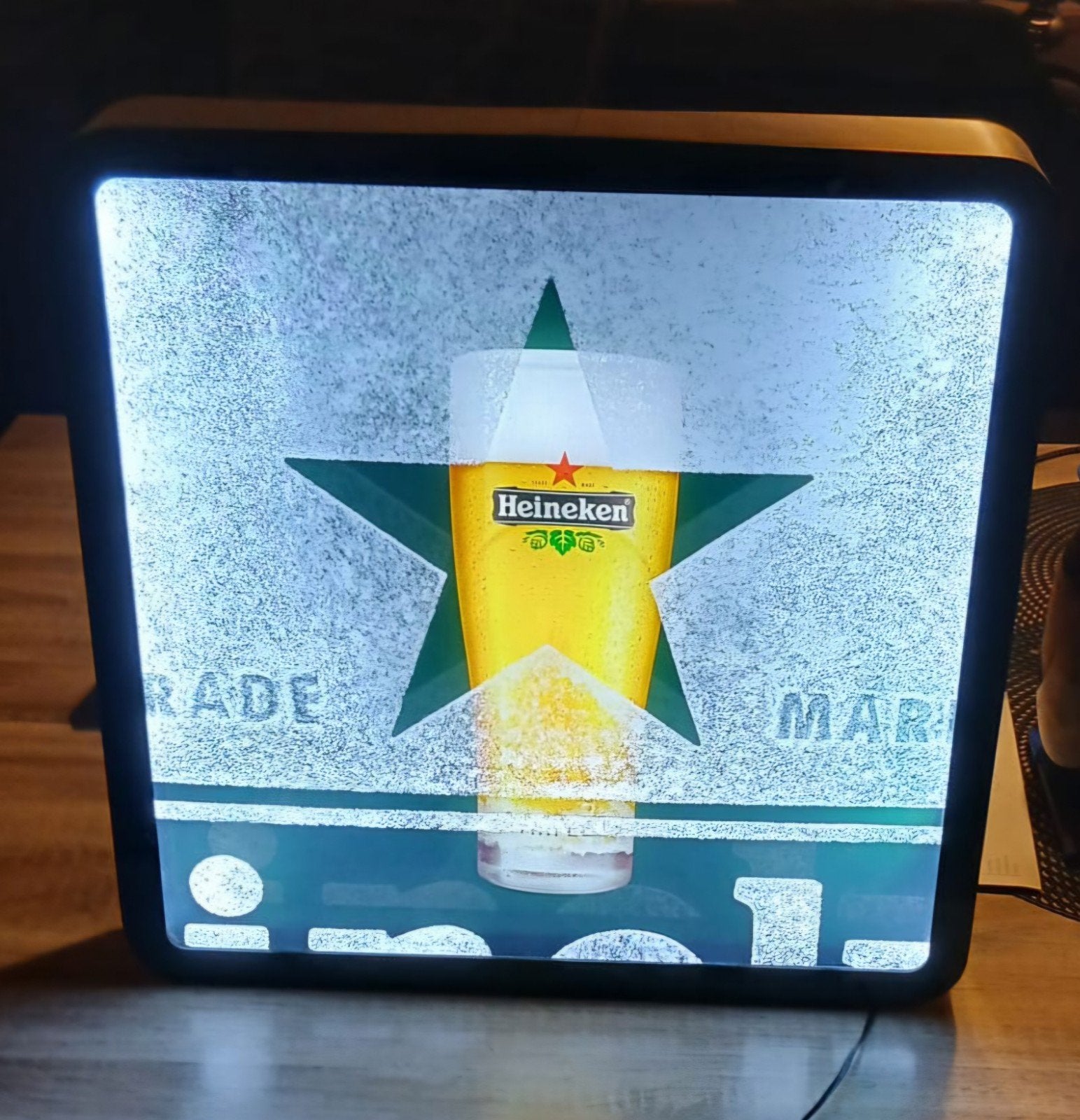 Heineken lamp van de eerste ijstap, Verzamelen, Ophalen, Gebruikt, Lichtbak of (neon) lamp