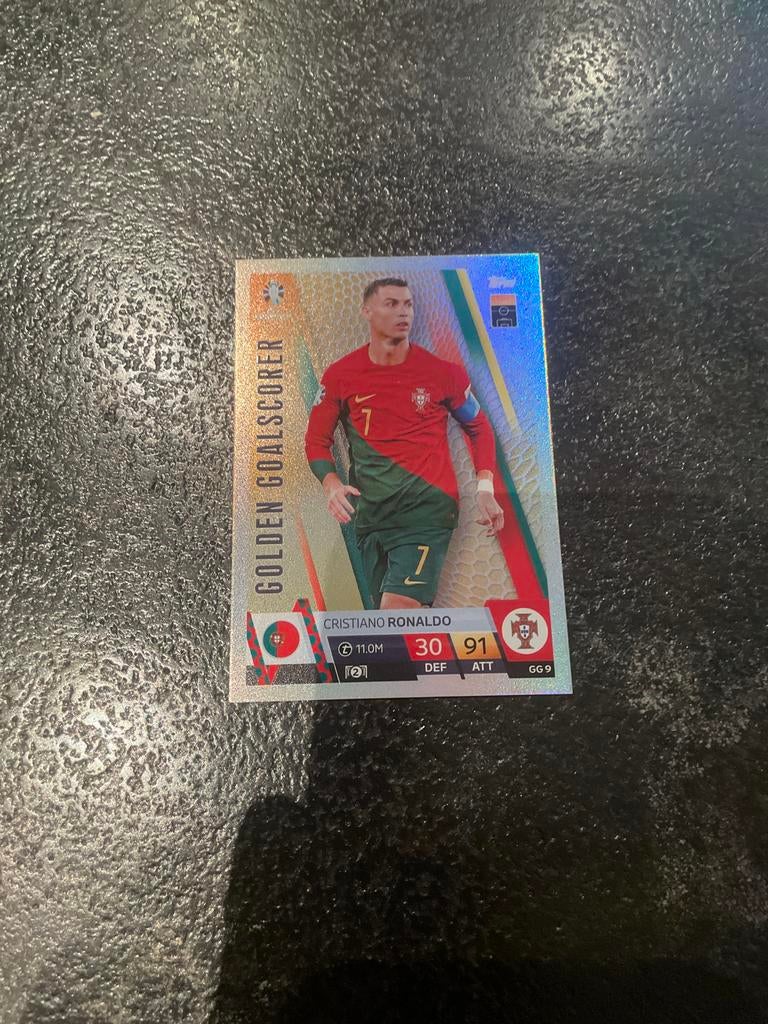 Cristiano Ronaldo Golden Goalscorer Topps Match Attax, Ophalen of Verzenden, Zo goed als nieuw, Buitenlandse clubs, Spelerskaart