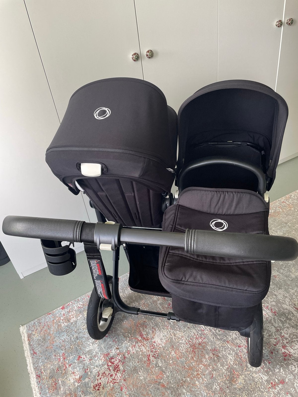 Bugaboo Donkey2 complete set - zwart frame, veel extra's, Ophalen, Gebruikt, Combiwagen, Duowagen