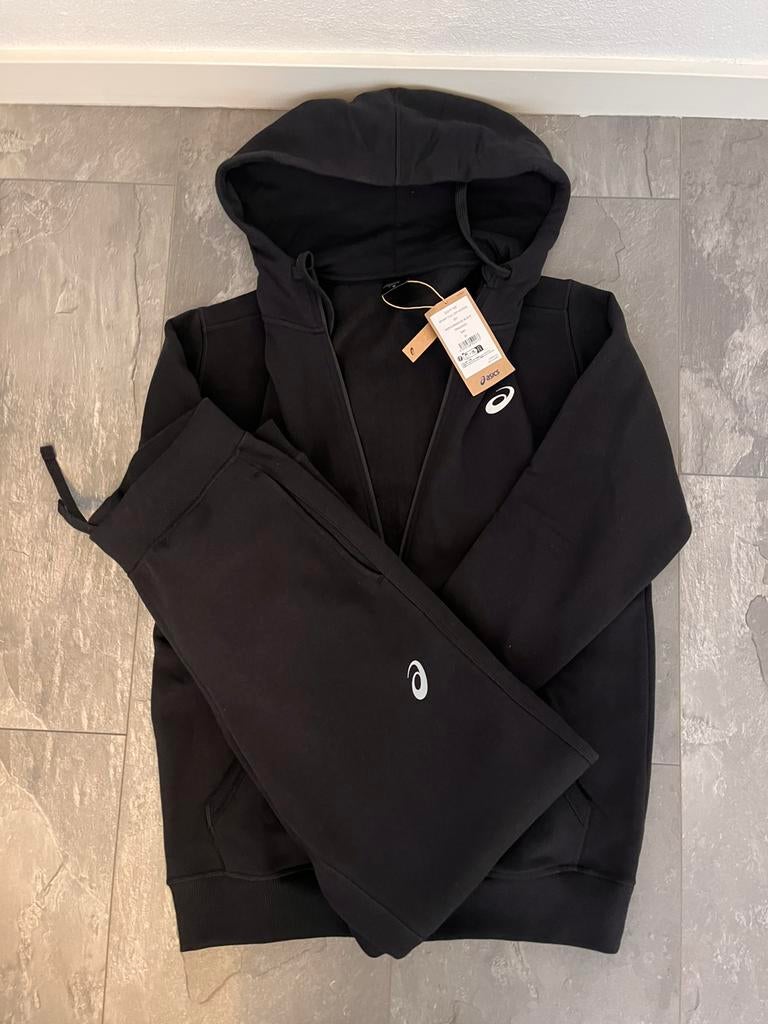 Asics set zwart, Kleding | Heren, Truien en Vesten, Ophalen of Verzenden, Nieuw, Maat 48/50 (M), Zwart