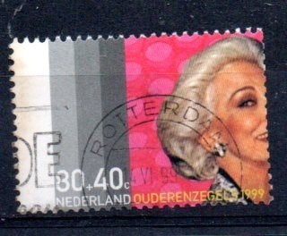‹(•¿•)› nl # m0081 nvph 1819 ouderenzegel, Ophalen of Verzenden, Na 1940, Gestempeld