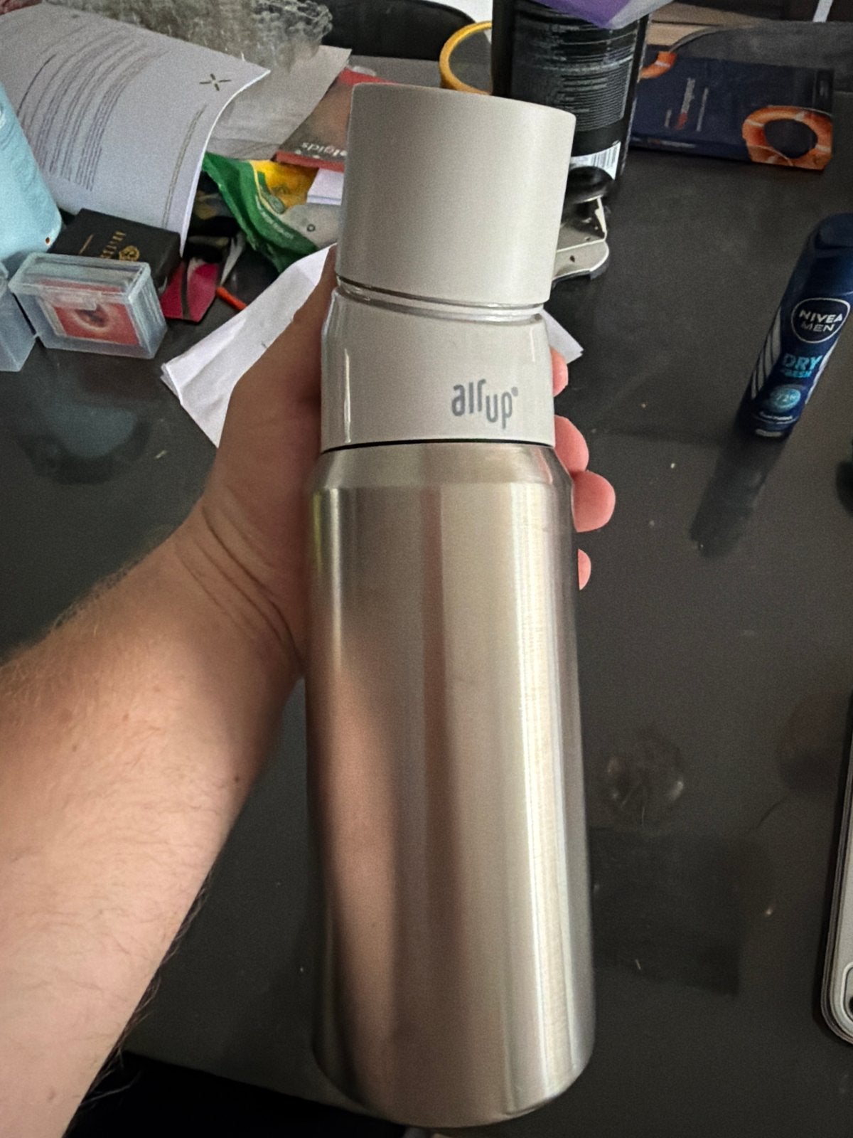 AirUp drinkfles - RVS met smaakpod, Sport en Fitness, Bidons, Ophalen, Zo goed als nieuw