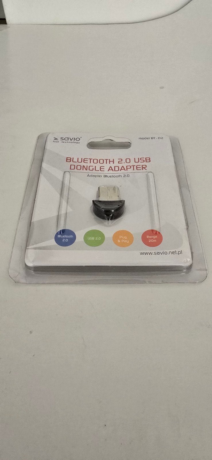 Savio Bluetooth 2.0 USB Dongle Adapter BT-D2, Computers en Software, Overige Computers en Software, Zo goed als nieuw, Verzenden