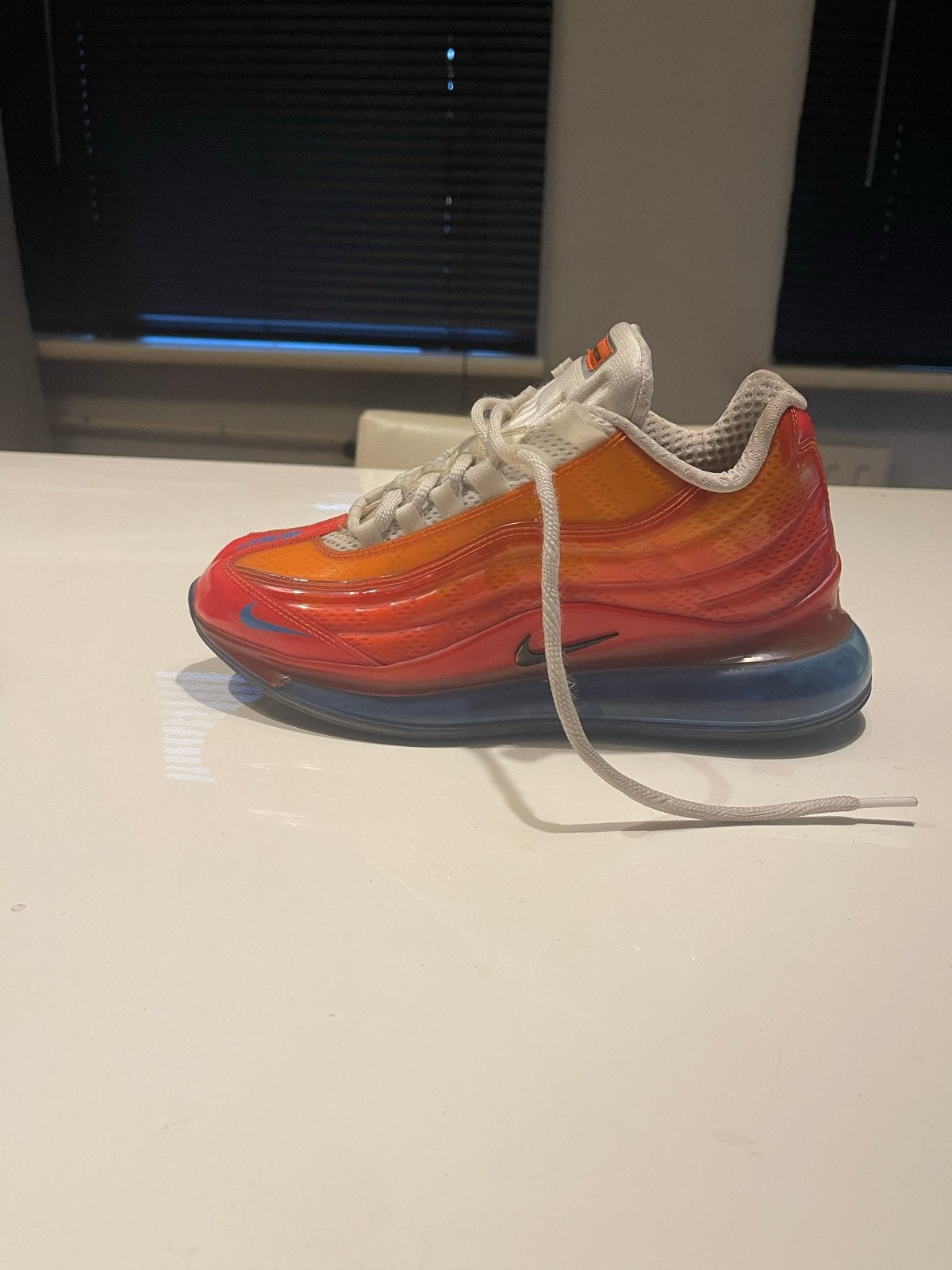 Nike Air Max 720 Heron Preston Oranje/Blauw, Ophalen of Verzenden, Gedragen, Overige kleuren, Sneakers of Gympen