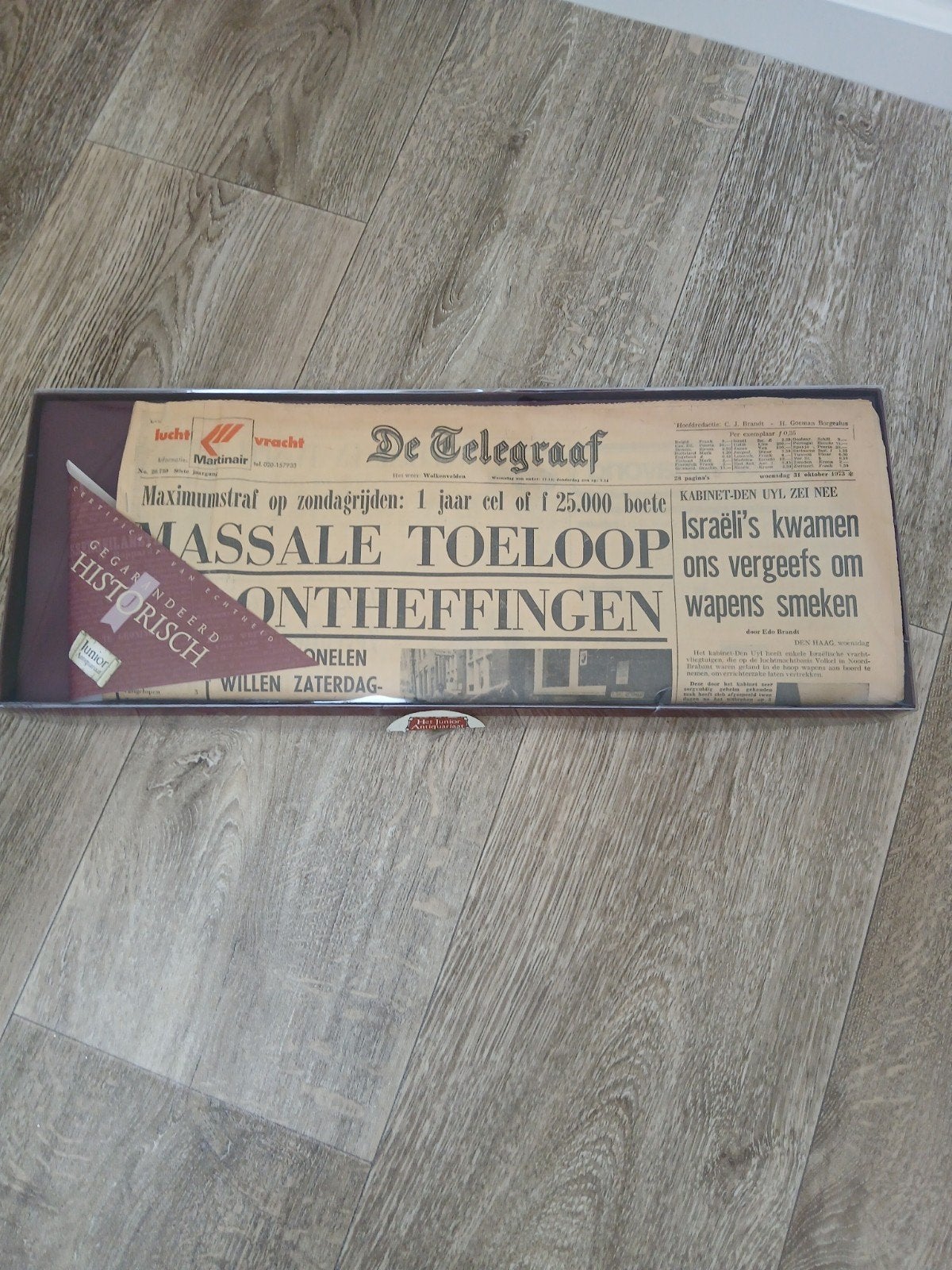 Historische Telegraaf krant - Gegarandeerd origineel, Ophalen of Verzenden, Zo goed als nieuw, Krant