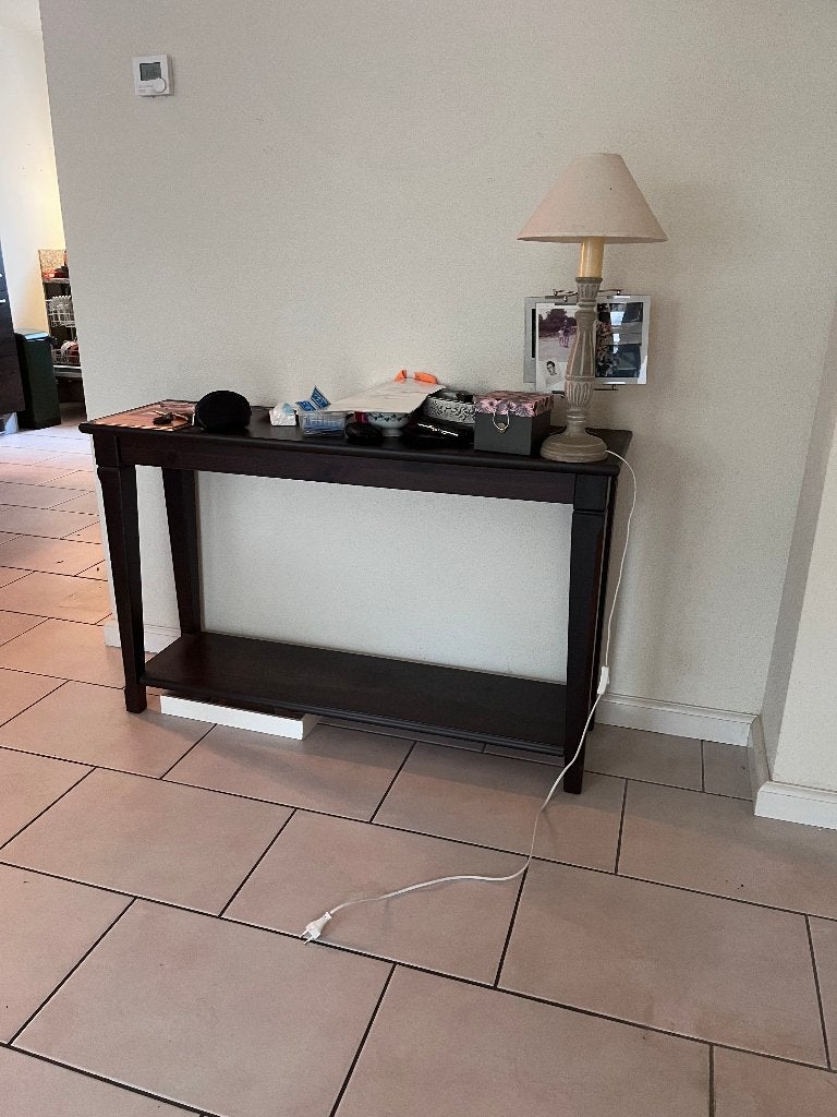 side table, Huis en Inrichting, Tafels | Sidetables, Ophalen, 100 tot 150 cm, Zo goed als nieuw, Overige houtsoorten