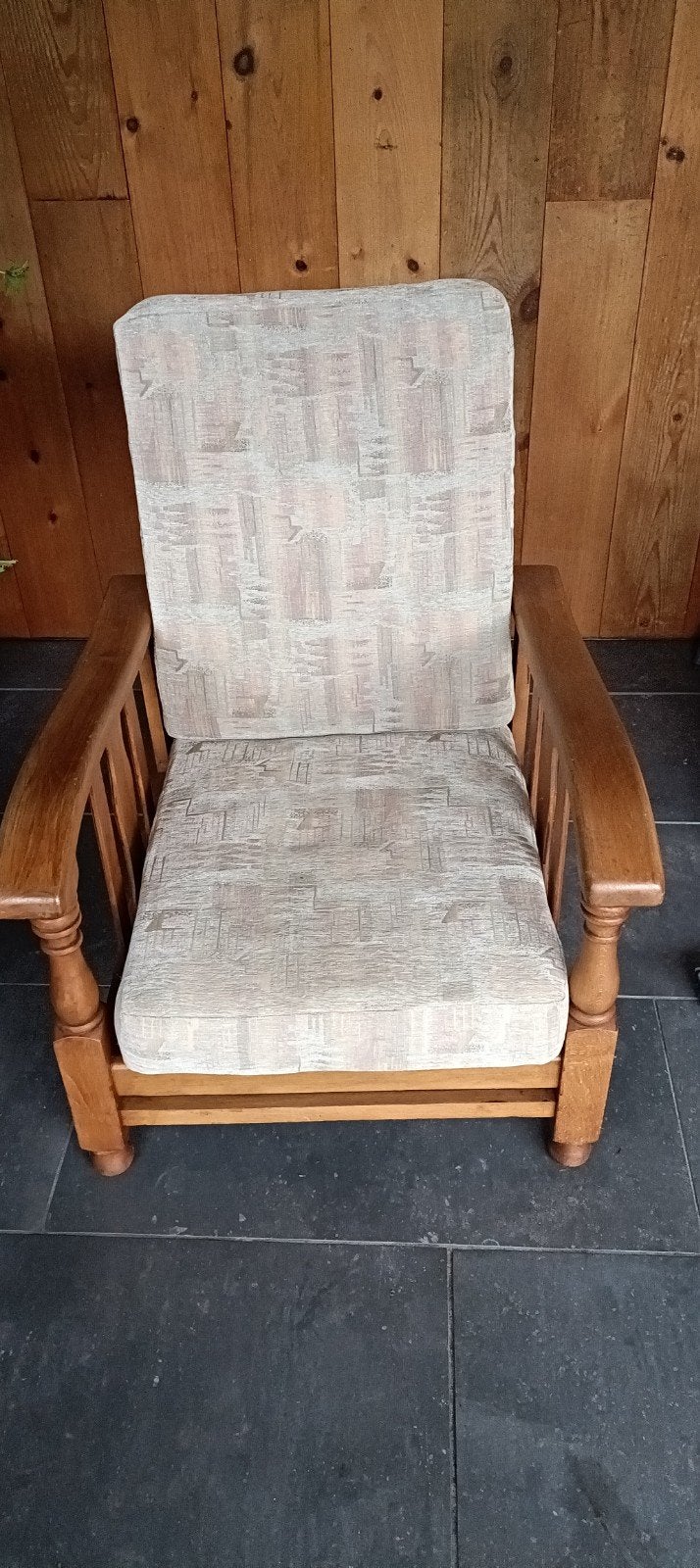 Rookstoel licht eiken, Ophalen, Gebruikt, Hout, 100 tot 125 cm