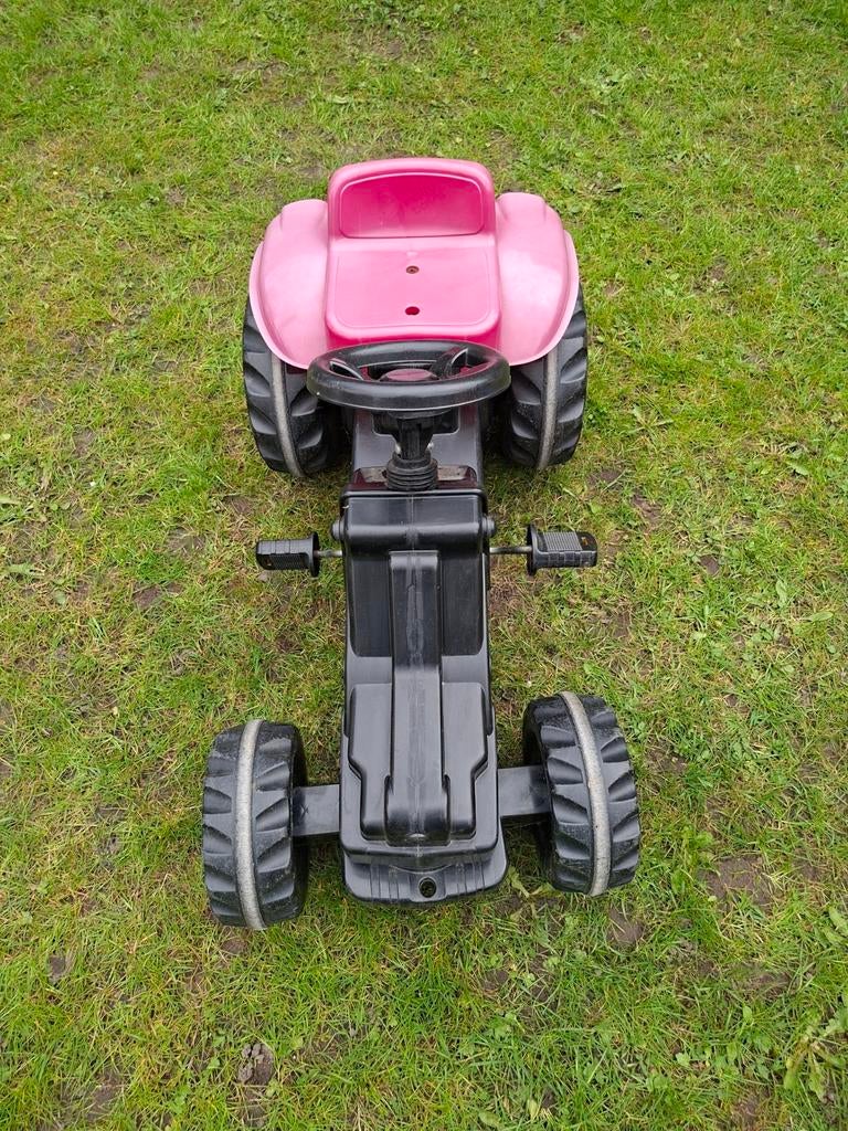 Roze trapauto/tractor voor kinderen, Ophalen, Gebruikt, Trapvoertuig