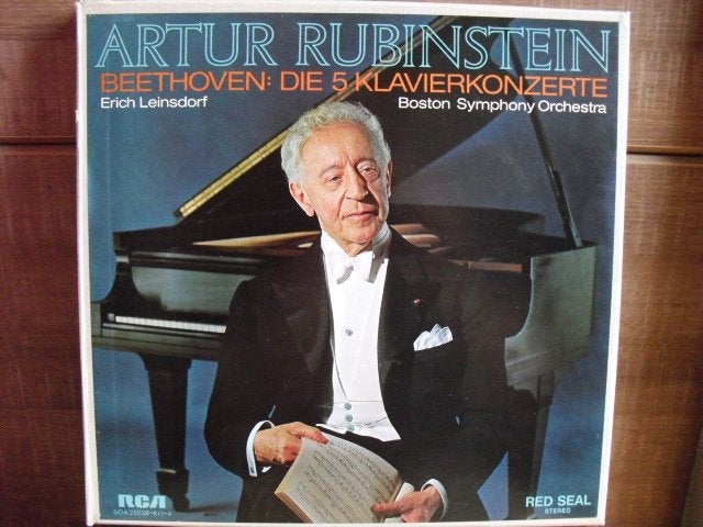 Beethoven - Rubinstein "Die 5 Klavierkonzerte" 4LPs box, Cd's en Dvd's, Vinyl | Klassiek, Boxset, Gebruikt, Ophalen of Verzenden