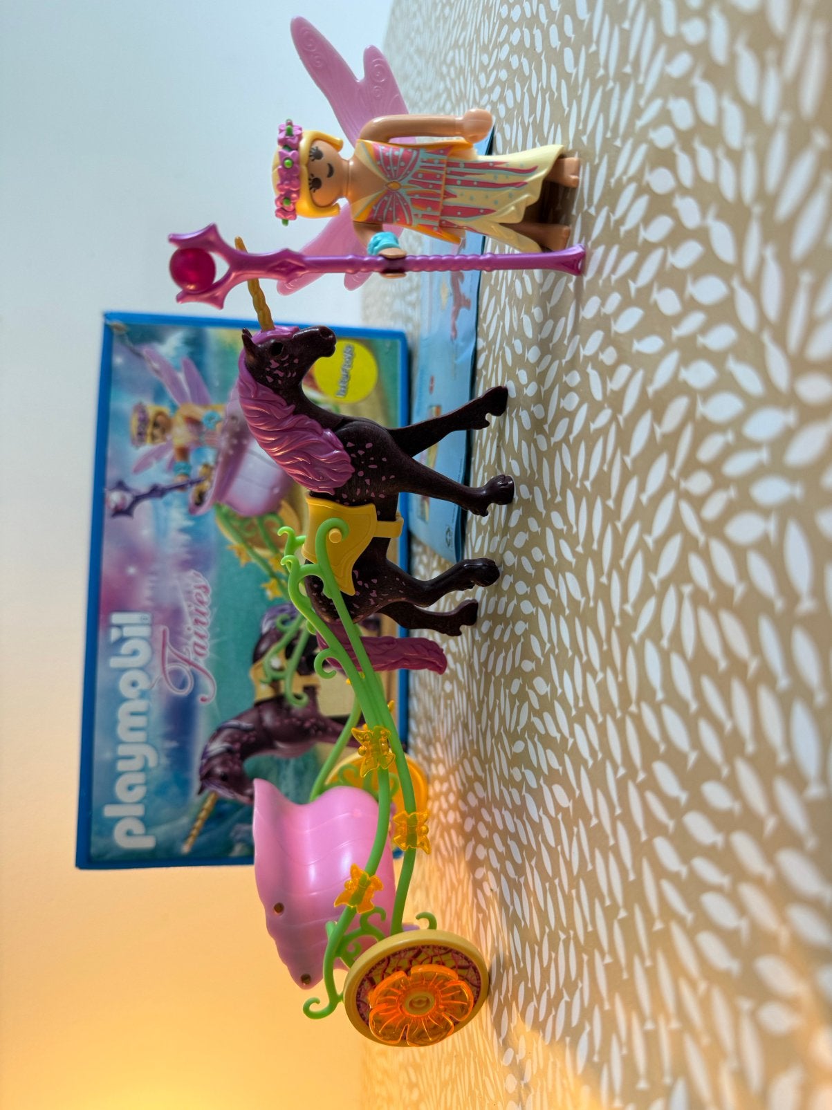 Playmobil fairies 9136 eenhoorn met koets en fee, Ophalen of Verzenden, Zo goed als nieuw, Complete set