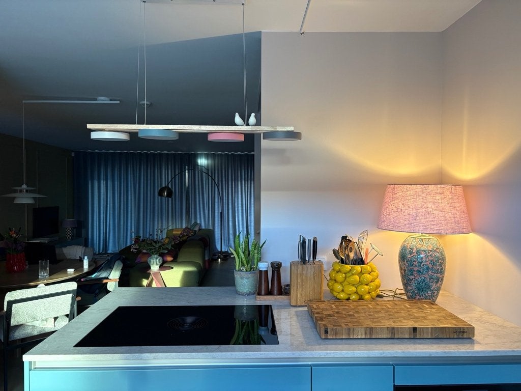 Houten hanglamp met vogelaccenten Kiki lightning Sienna, Huis en Inrichting, Ophalen, Zo goed als nieuw
