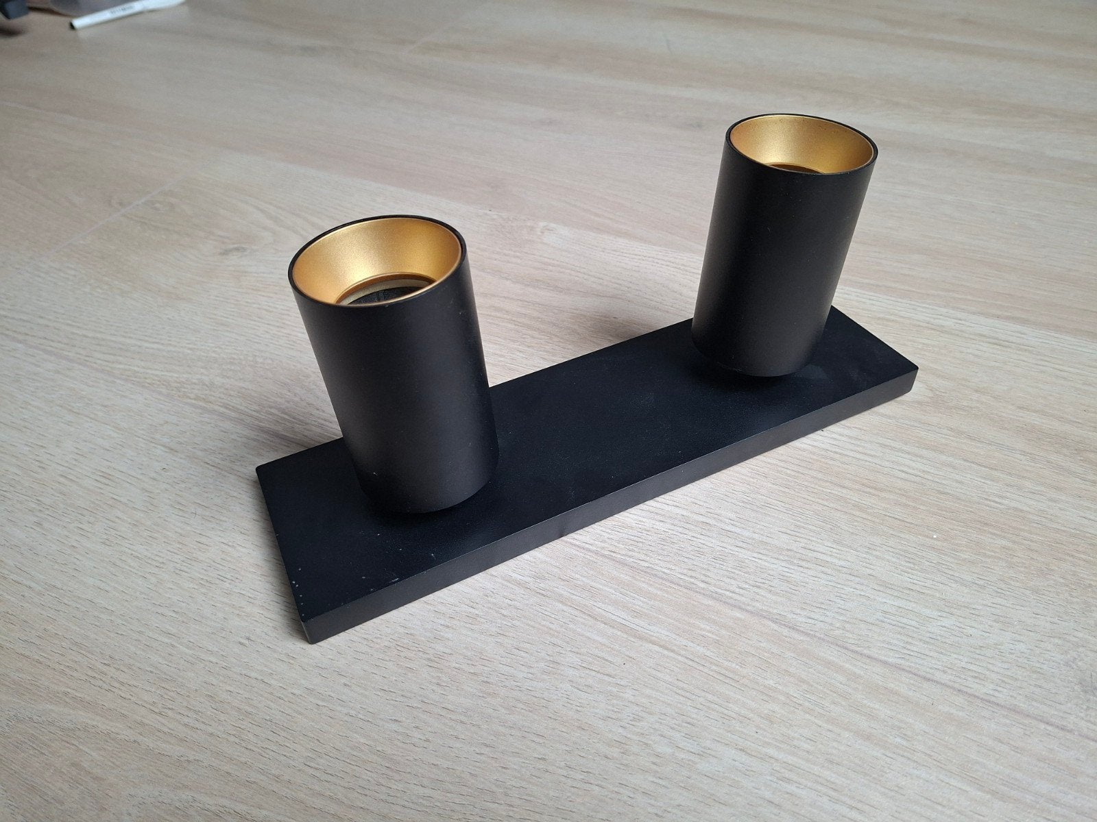 3x zwarte opbouwspot met 2 verstelbare spots - GU10 fitting, Ophalen, Geschikt voor plafondmontage, GU10, Opbouwspot