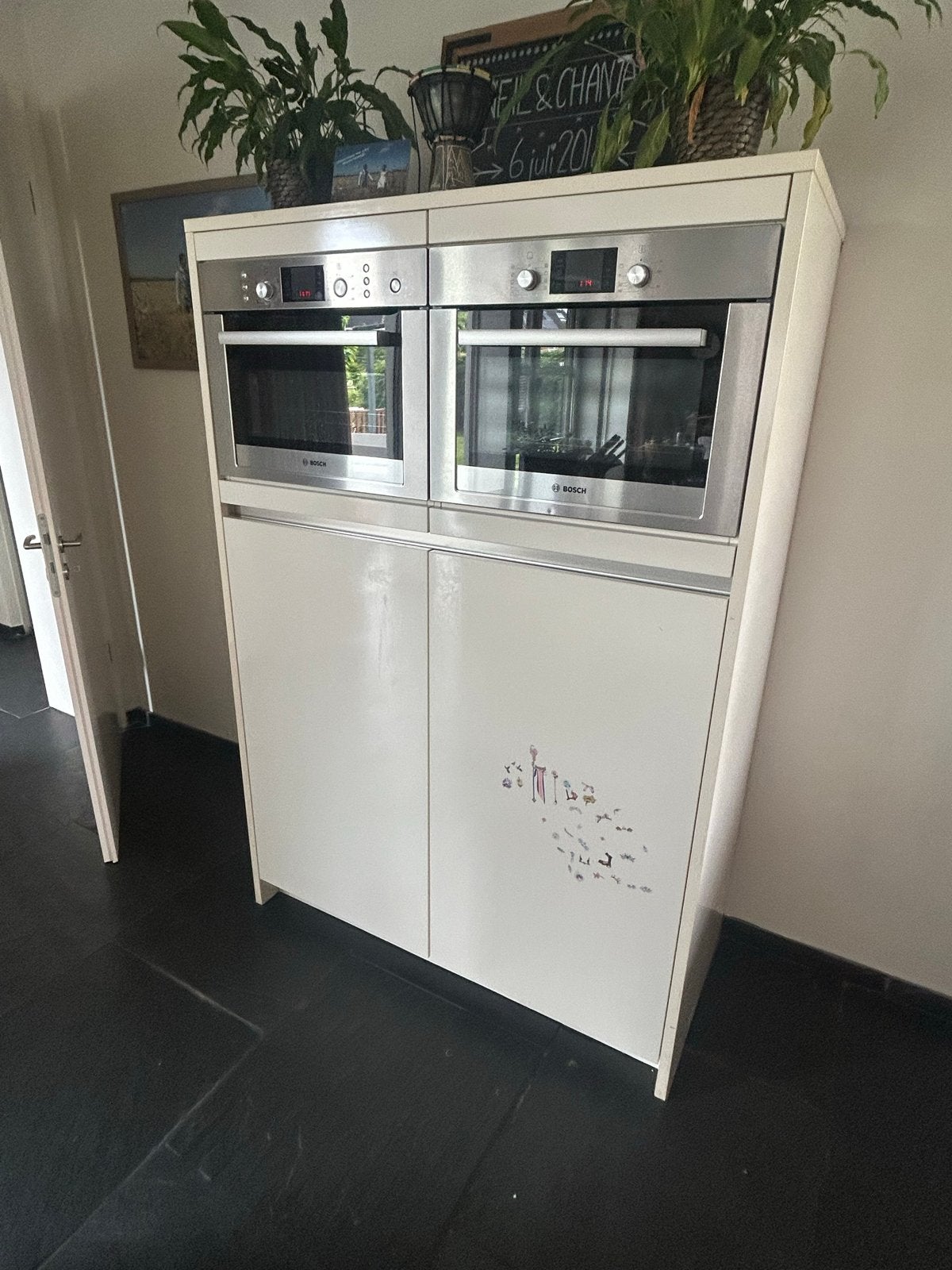 Keukenblok met bosch apparatuur., Ophalen, Gebruikt, 100 tot 150 cm, 150 tot 200 cm
