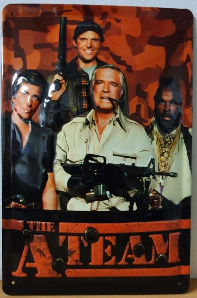 The A-Team foto relief reclamebord van metaal wandbord deco