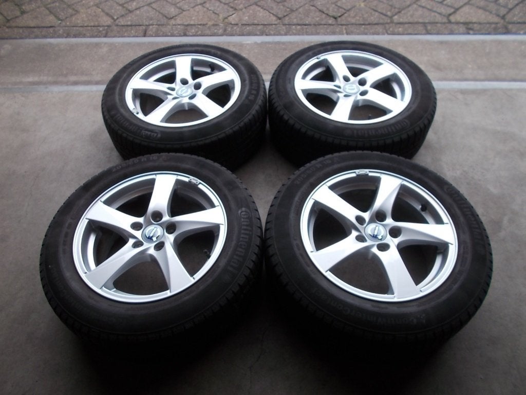 VOLVO V70 S60 S80 V60 HERA VELGEN + WINTERBANDEN 205 65 R16, Gebruikt, 16 inch, ., Banden en Velgen