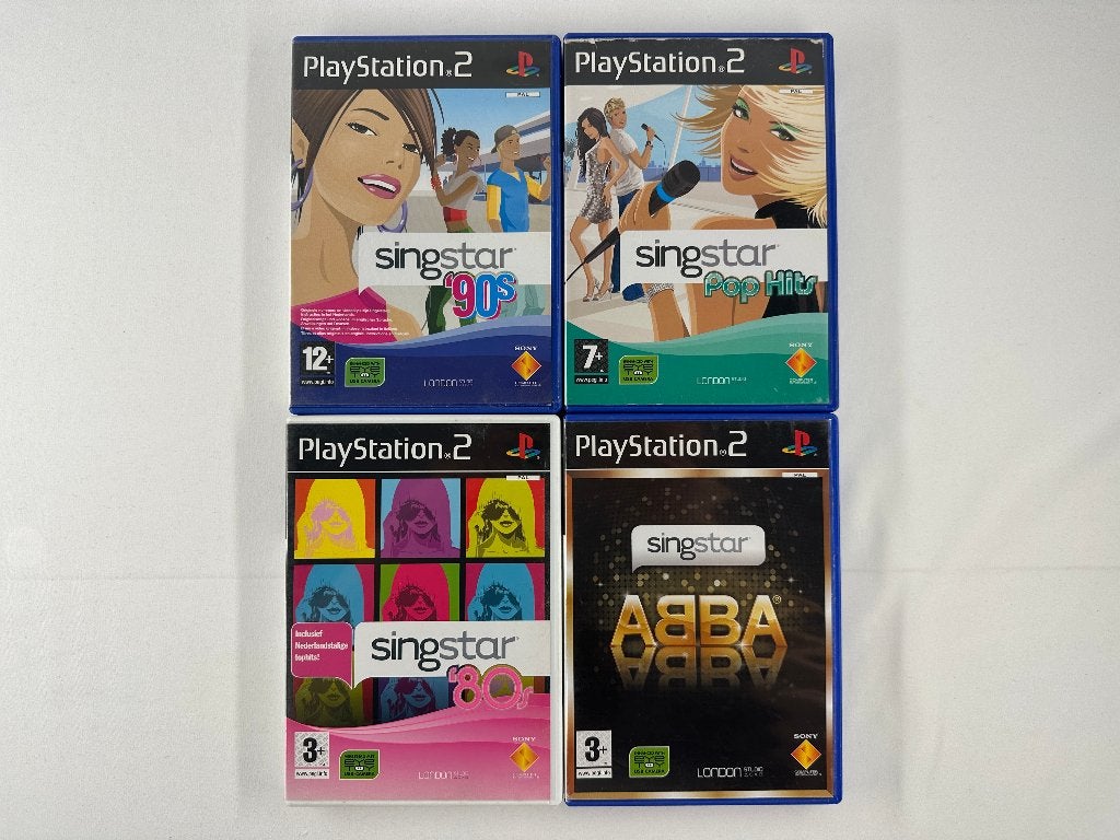 Singstar Games PS2 bundel 4 stuks Playstation 2, Muziek, Gebruikt, Playstation, Onbekend