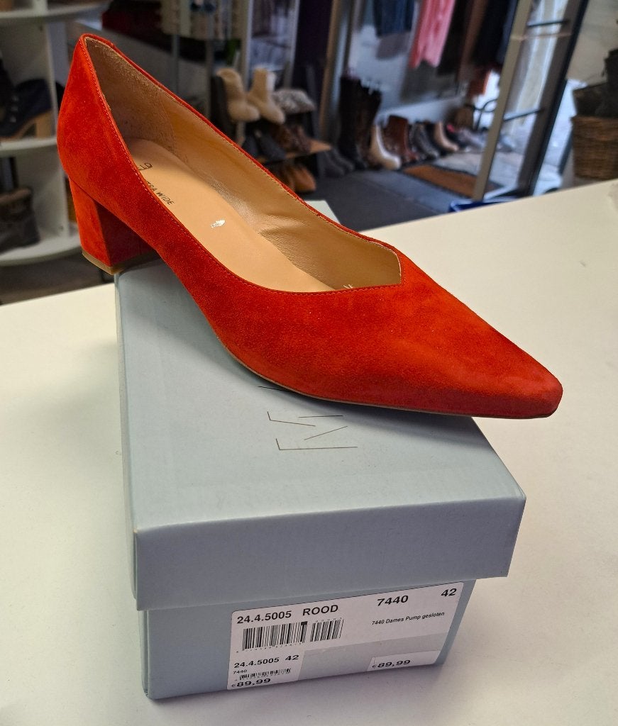 Manfield Rode Pumps extra Wide nieuw in Doos Maat 42 49821, Pumps, ., Nieuw, Manfield