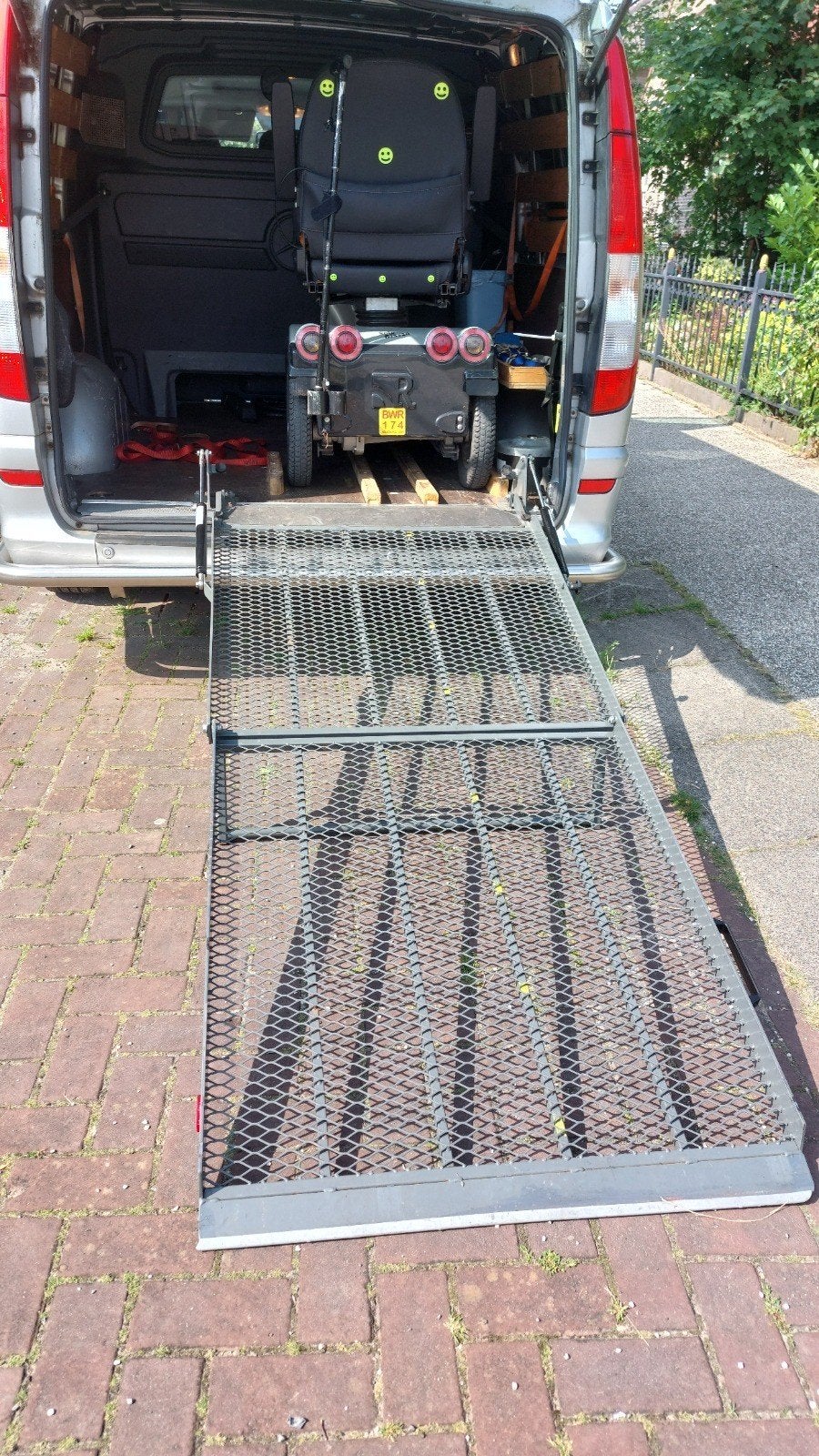 uitklapbaar helling oprij rek van staal.voor invalide verv, Ophalen
