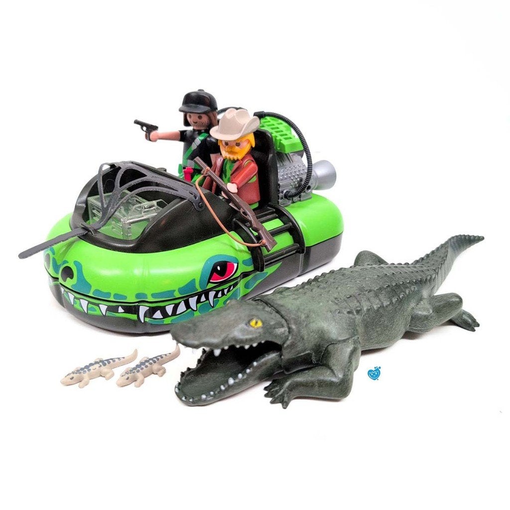 Playmobil 5558 Moerasglijder Alligator / Gangster Hovercraft, Wild life, Complete set, Ophalen of Verzenden, Zo goed als nieuw
