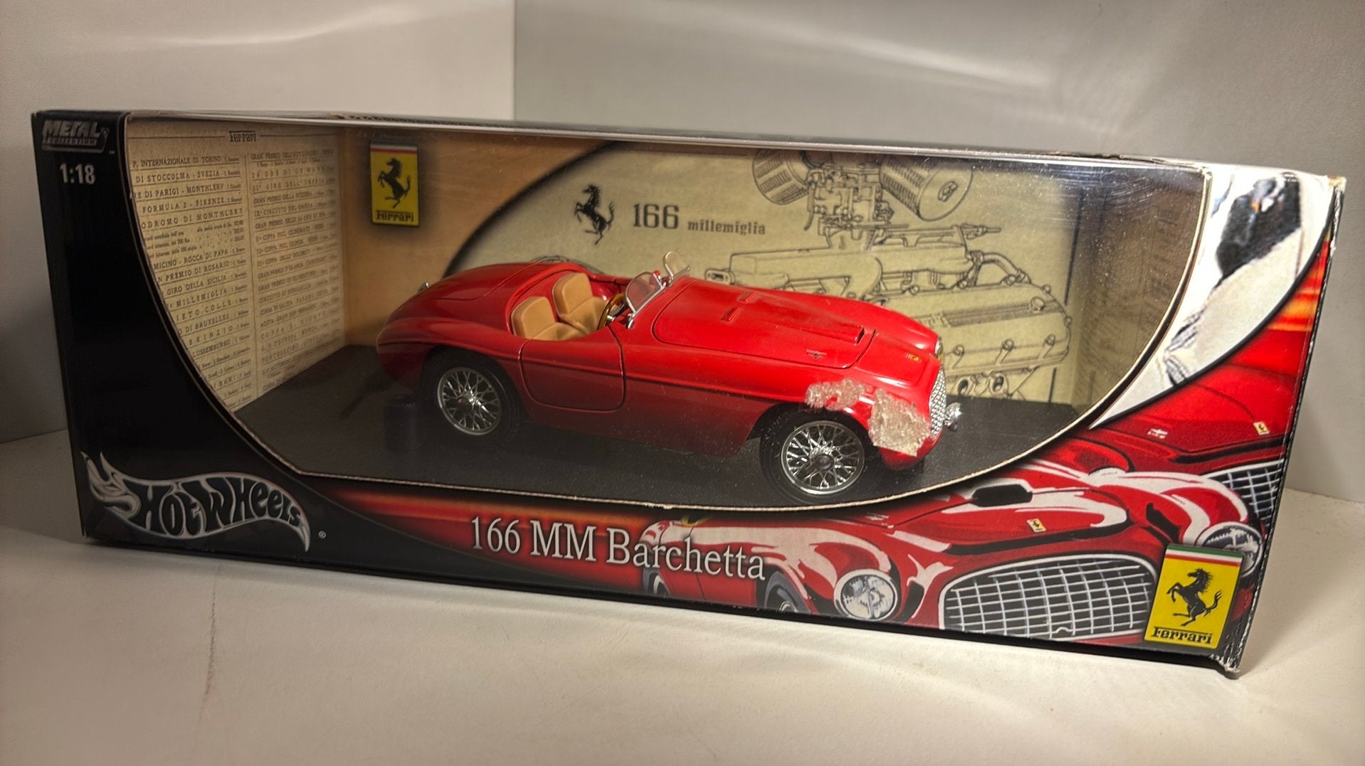 Ferrari 166 mm barchetta hot wheels 1.18
