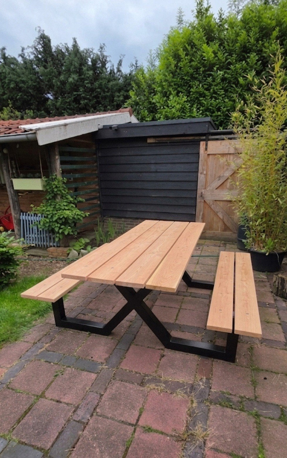Picknicktafel, Tuin en Terras, Picknicktafels, Nieuw, Ophalen of Verzenden, Rechthoekig, Hout