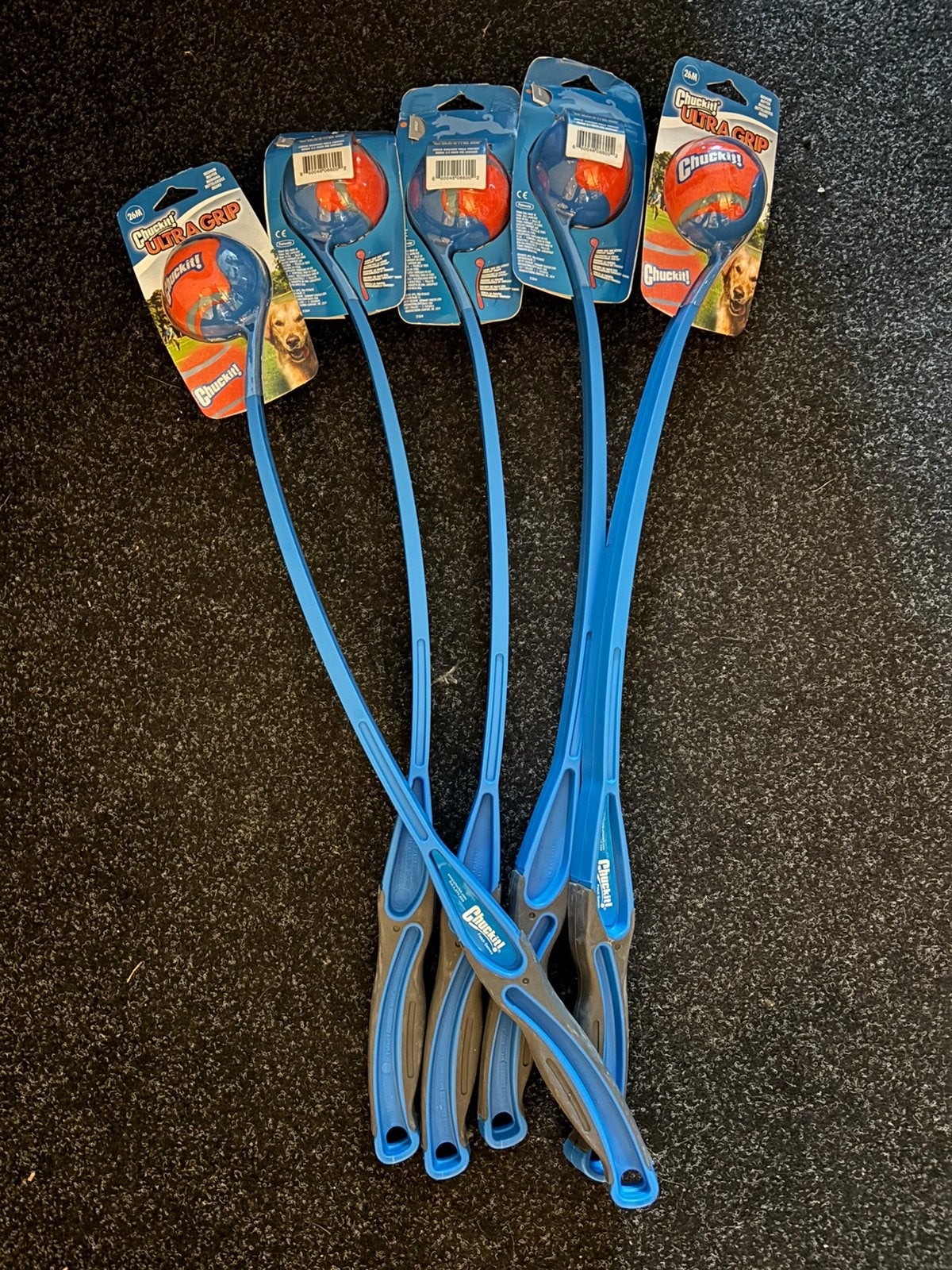 5x chuck-it werpstokken met bal, Ophalen of Verzenden, Nieuw, Apporteerspeelgoed, Chuckit