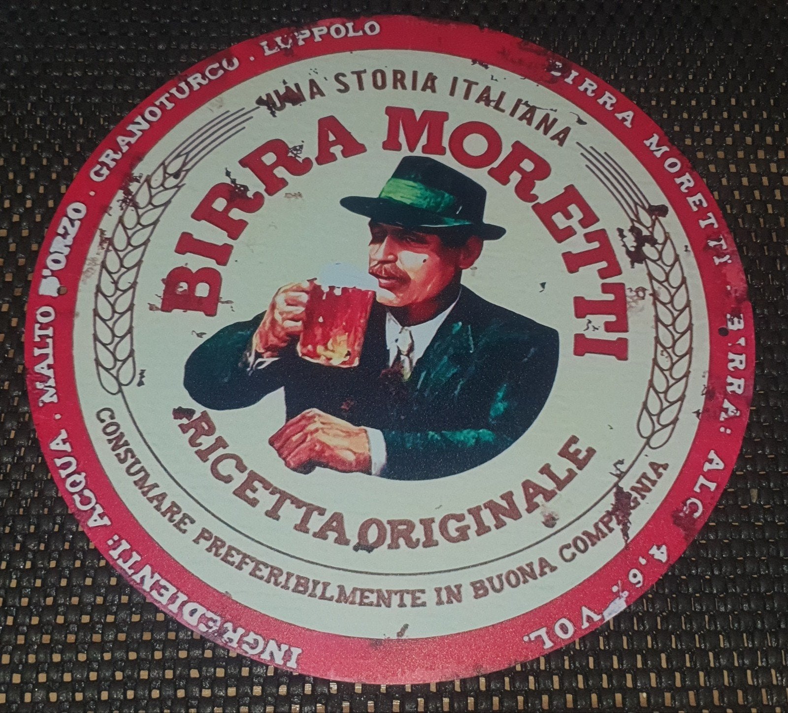 birra moretti wandbord – de perfecte blikvanger, Ophalen of Verzenden, Nieuw, Reclamebord, Plaat of Schild