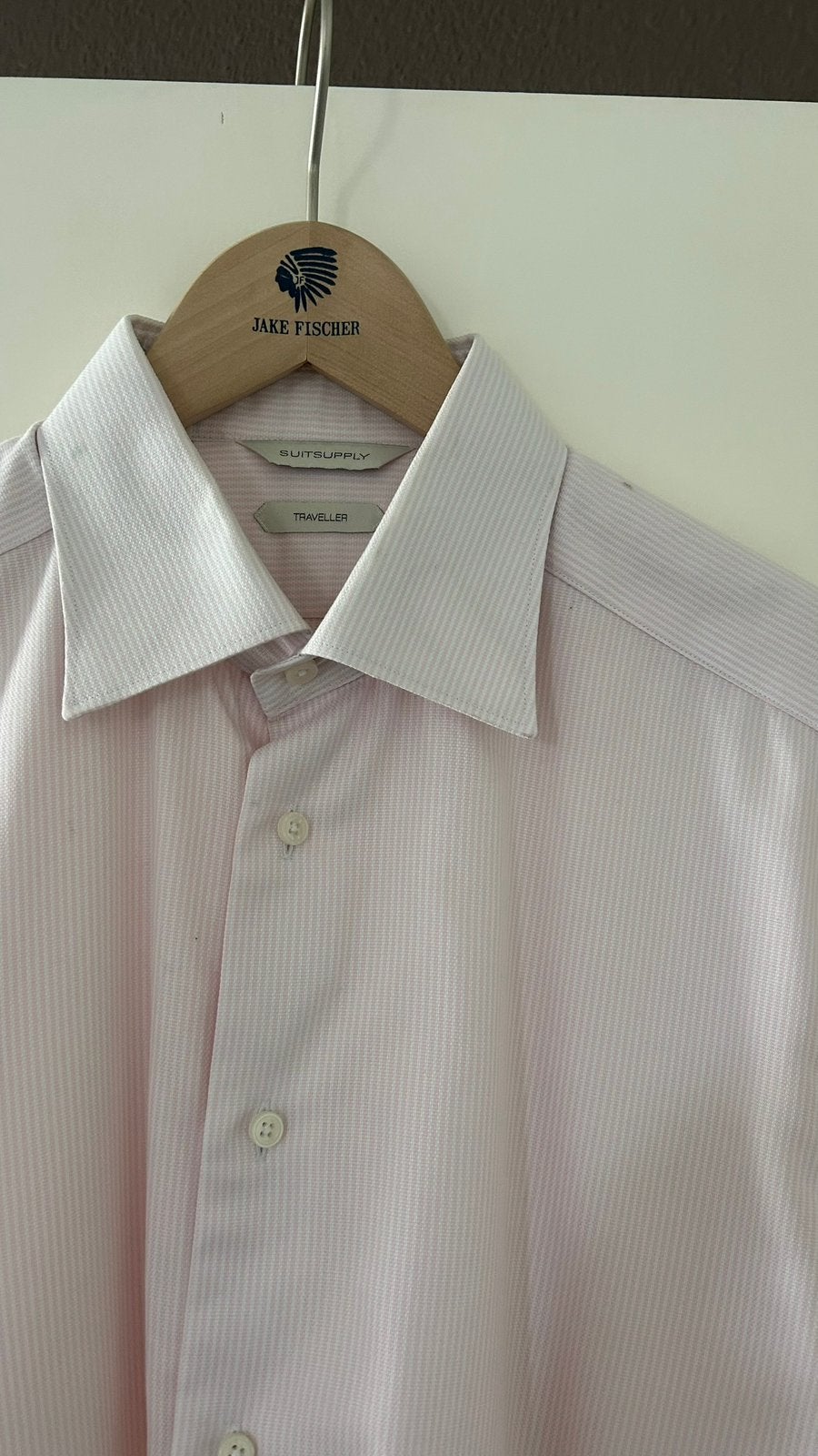 Suit supply slim fit overhemd mt39, Ophalen of Verzenden, Zo goed als nieuw, Roze