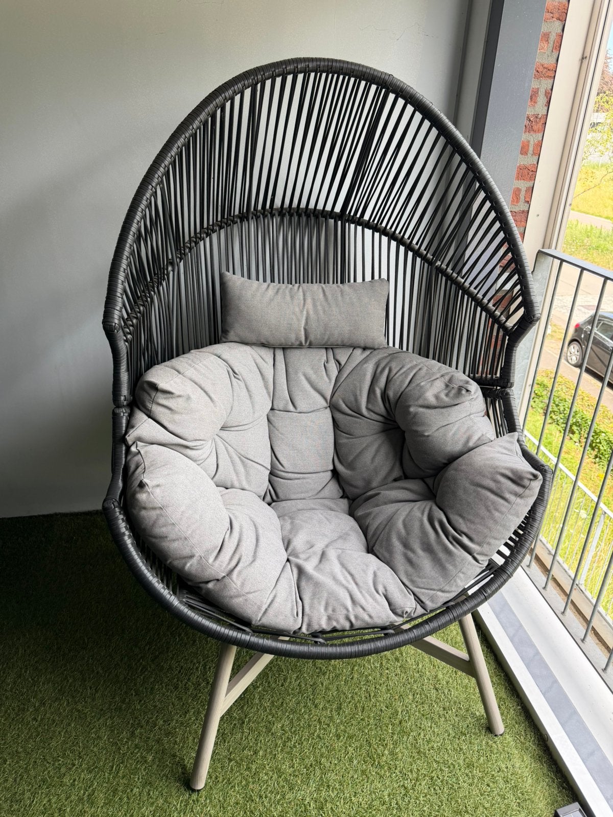 Luxe Egg hangstoel staand in nieuwe conditie, Ophalen, Nieuw, Rotan