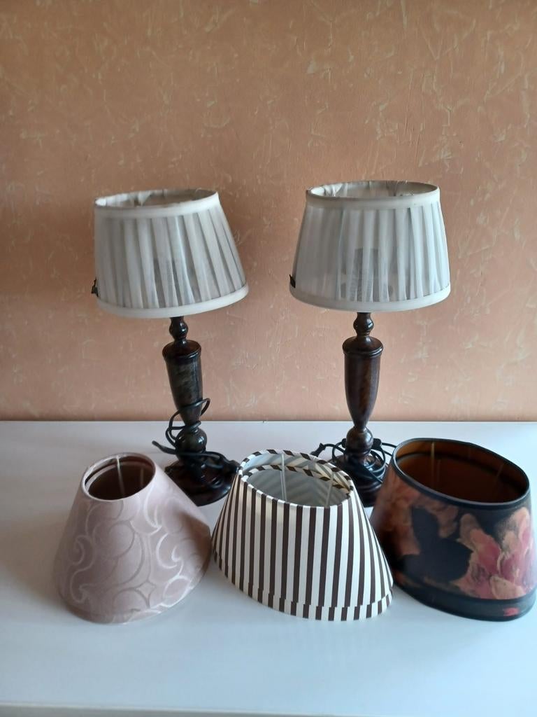Schemerlamp. 4x.   **Als Nieuw**, Huis en Inrichting, Lampen | Lampenkappen, Ophalen, Zo goed als nieuw, Rond
