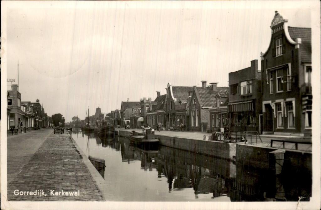 Gorredijk - Kerkewal - Straatzicht, Ophalen of Verzenden, 1920 tot 1940, Gelopen, Friesland