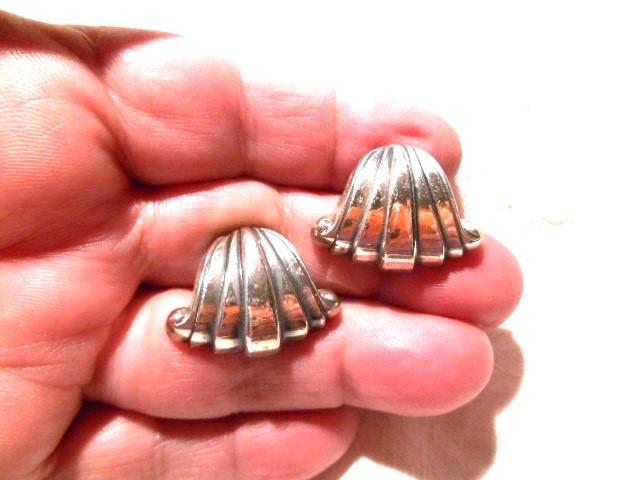 Vintage JEWEL ART echt zilveren schroef oorbellen, jaren '60, Sieraden, Tassen en Uiterlijk, Antieke sieraden, Verzenden, Zilver